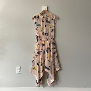 Self-Portrait Asymmetrical Blush/Pink Floral Dress - Size US 2 (UK 6)